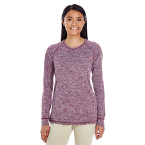 Holloway Women's Maroon Heather Electrify 2.0 Long-Sleeve
