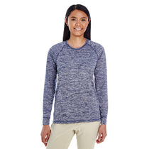 Holloway Women's Navy Heather Electrify 2.0 Long-Sleeve