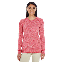 Holloway Women's Scarlet Heather Electrify 2.0 Long-Sleeve