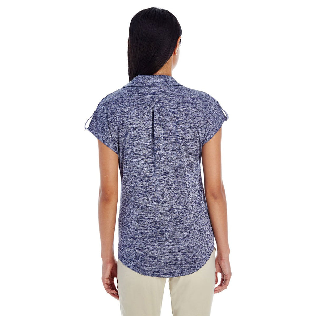 Holloway Women's Navy Heather Electrify 2.0 Polo