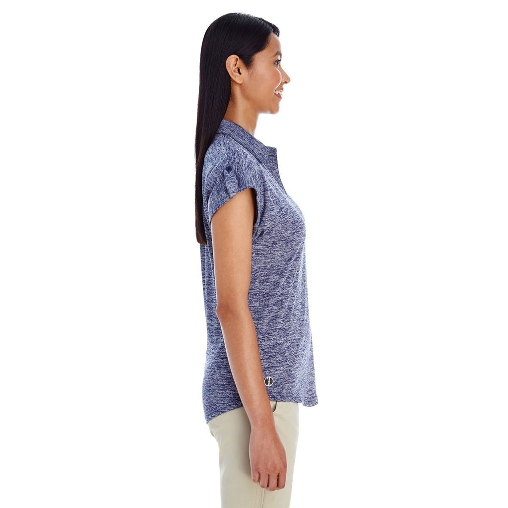 Holloway Women's Navy Heather Electrify 2.0 Polo