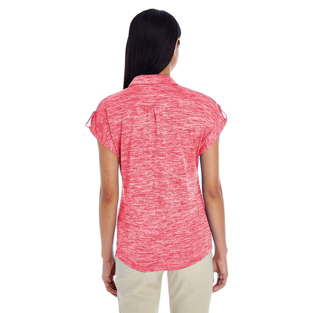 Holloway Women's Scarlet Heather Electrify 2.0 Polo