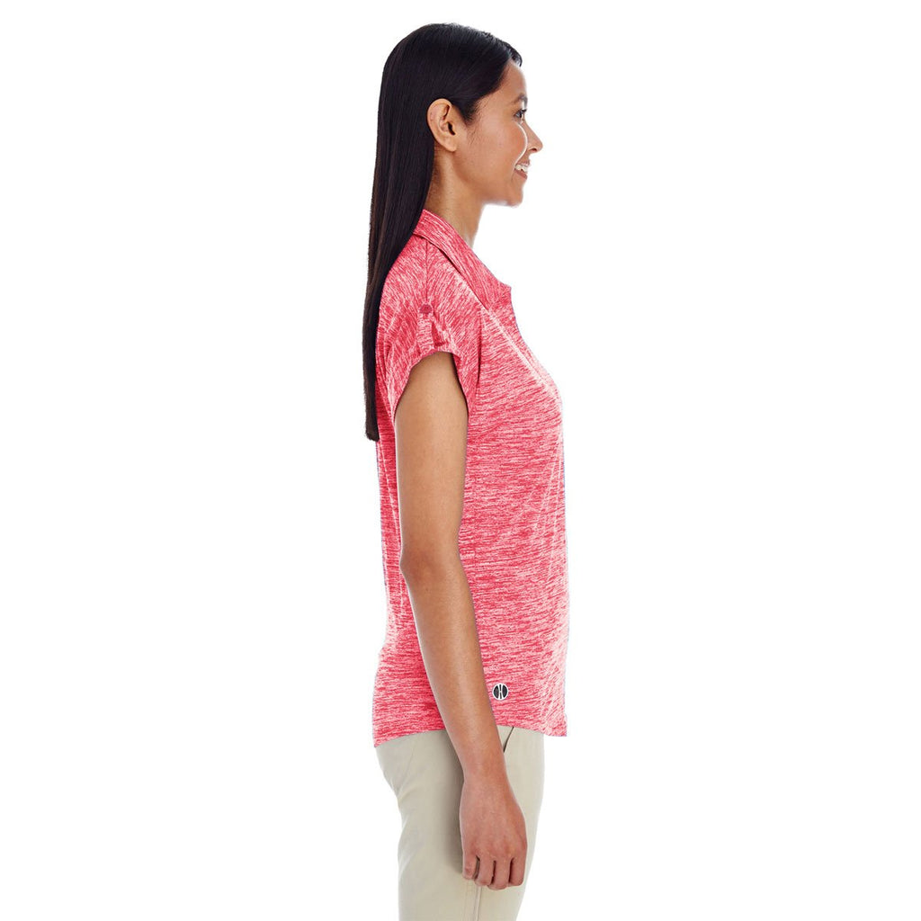 Holloway Women's Scarlet Heather Electrify 2.0 Polo