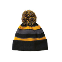 Holloway Black/Light Gold/Graphite Acrylic Rib Knit Comeback Beanie