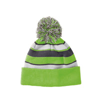 Holloway Lime/White/Graphite Acrylic Rib Knit Comeback Beanie