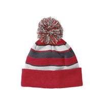 Holloway Scarlet/White/Graphite Acrylic Rib Knit Comeback Beanie