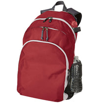 Holloway Scarlet/White/Graphite Dobby Polyester Backpack