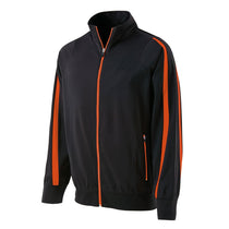 Holloway Men's Black/Orange Full Zip Determination Jacket