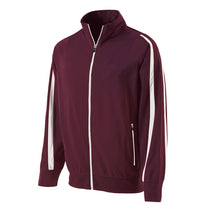 Holloway Men's Maroon/White Full Zip Determination Jacket