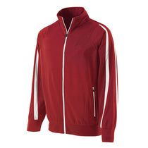 Holloway Men's Scarlet/White Full Zip Determination Jacket