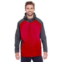 Holloway Men's Carbon Print/Scarlet Raider Soft Shell Jacket