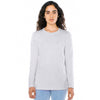 American Apparel Women's Heather Grey Fine Jersey Classic Long Sleeve
