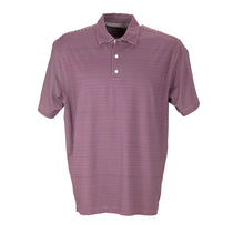 Vantage Men's Deep Maroon/Grey Melange Pro Tonal Micro-Stripe Polo