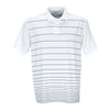 Vantage Men's White/Grey Pro Gradual Stripe Polo