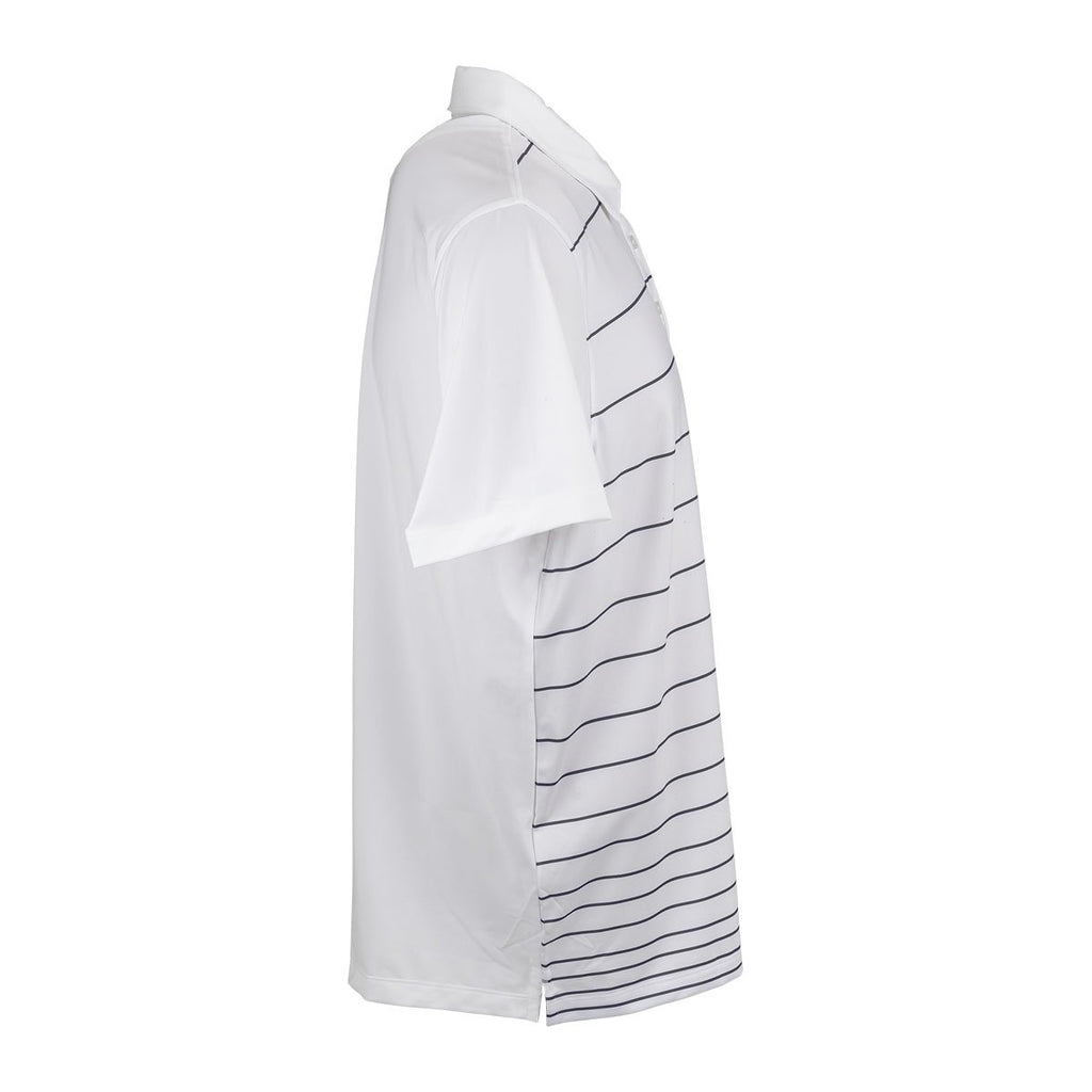 Vantage Men's White/Grey Pro Gradual Stripe Polo