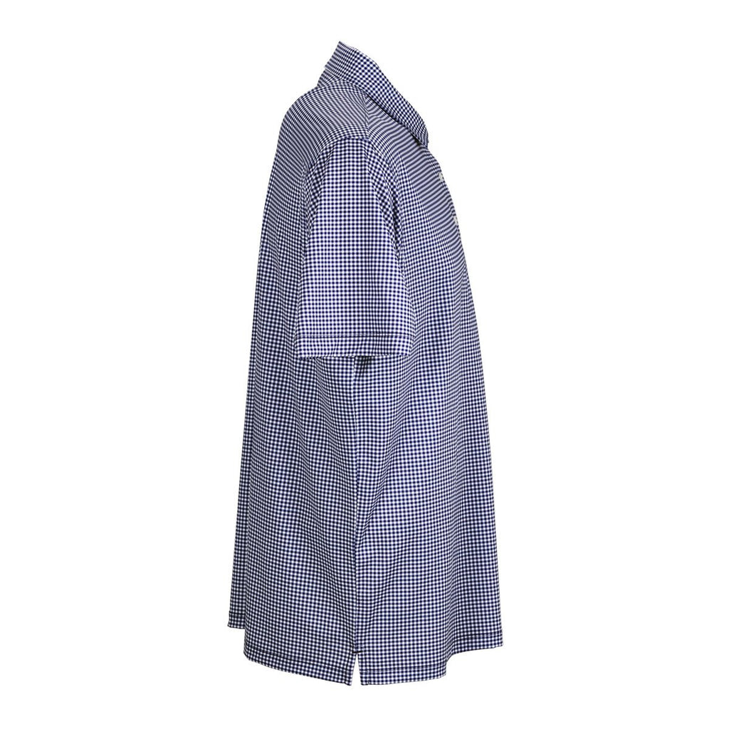 Vantage Men's Navy/White Pro Mini-Gingham Polo