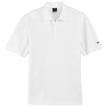 Nike Men's White Dri-FIT Short Sleeve Pique II Polo
