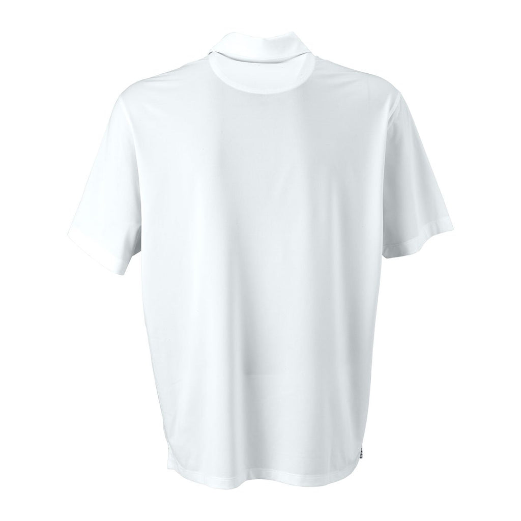 Vantage Men's White/Navy/Grey Stripes Pro Tattersall Polo