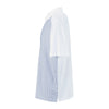 Vantage Men's White/Navy/Grey Stripes Pro Tattersall Polo