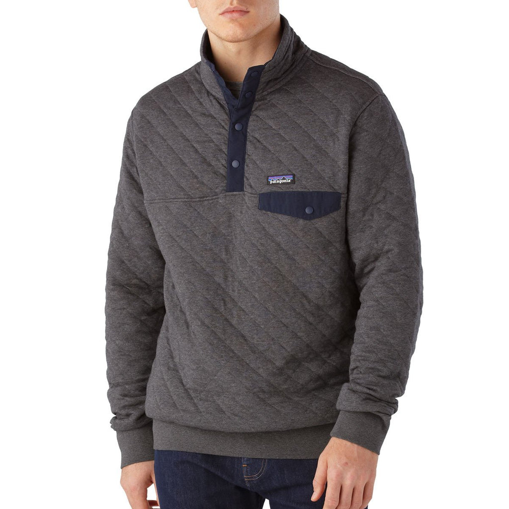 Patagonia Men's Forge Grey Cotton Quilt Snap-T Pullover