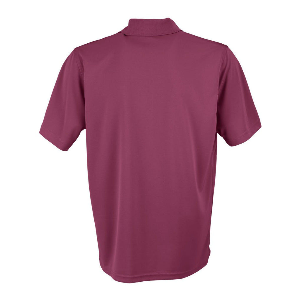 Vantage Men's Berry Pink Omega Solid Mesh Tech Polo