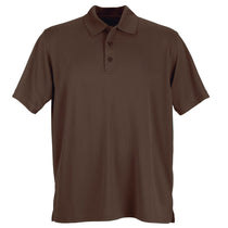 Vantage Men's Brown Omega Solid Mesh Tech Polo