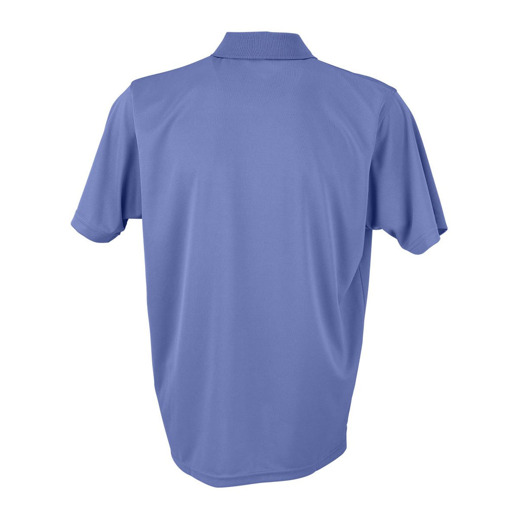 Vantage Men's Carolina Blue Omega Solid Mesh Tech Polo