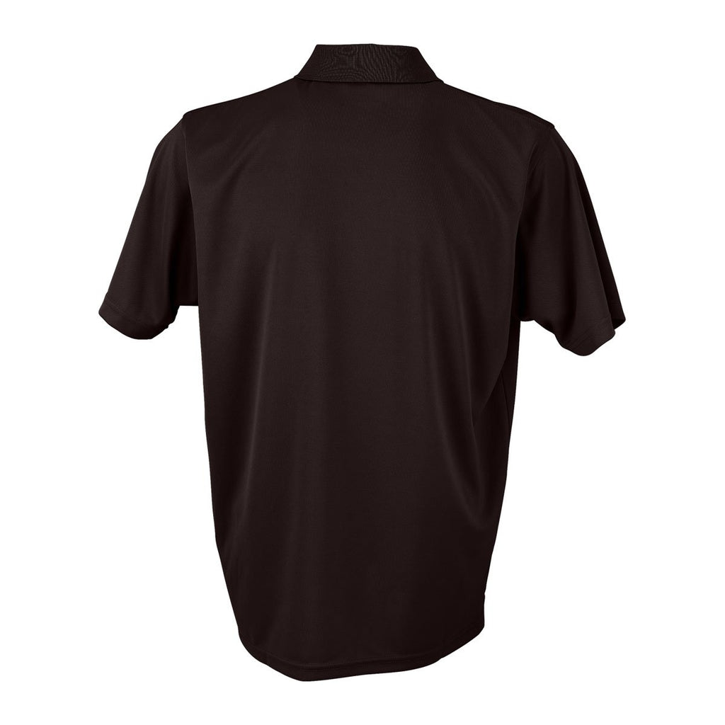 Vantage Men's Deep Maroon Omega Solid Mesh Tech Polo
