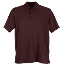 Vantage Men's Deep Maroon Omega Solid Mesh Tech Polo