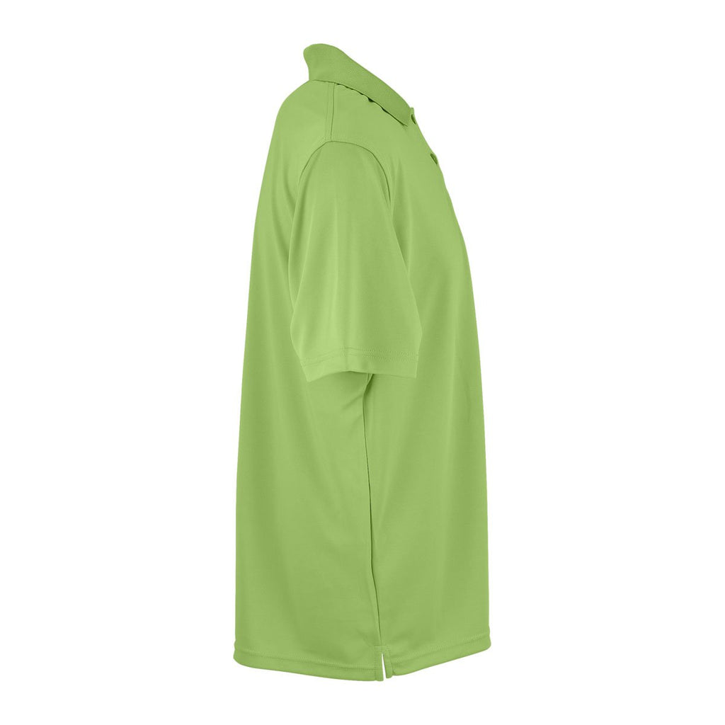 Vantage Men's Lime Omega Solid Mesh Tech Polo