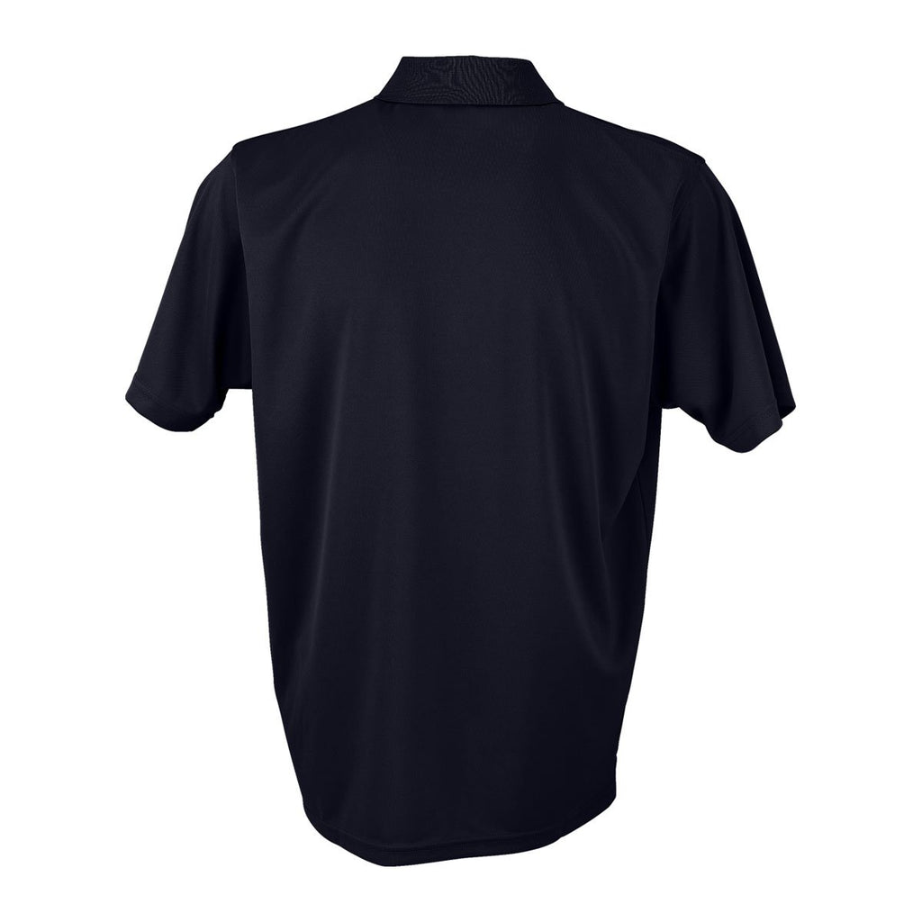 Vantage Men's Navy Omega Solid Mesh Tech Polo