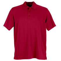 Vantage Men's Sport Red Omega Solid Mesh Tech Polo