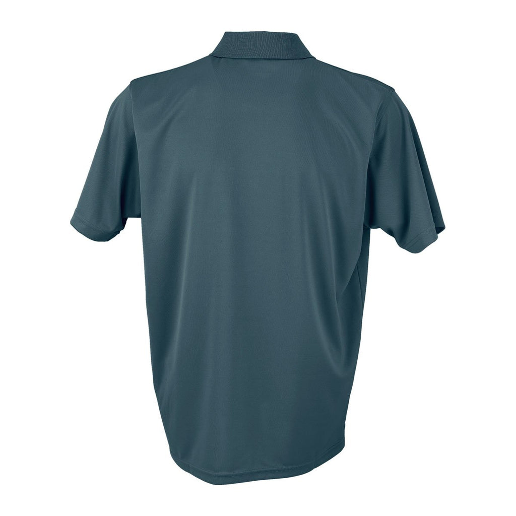 Vantage Men's Teal Omega Solid Mesh Tech Polo