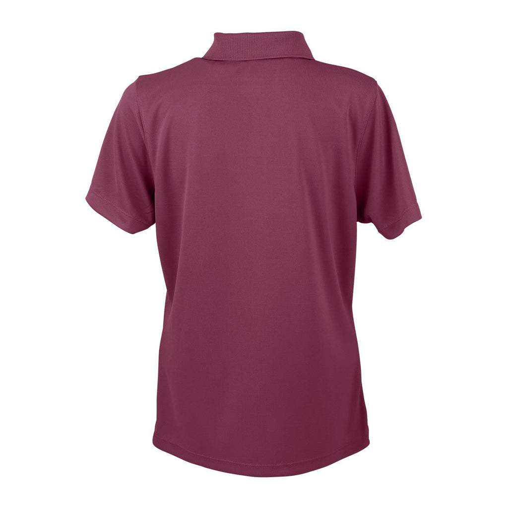 Vantage Women's Berry Pink Omega Solid Mesh Tech Polo