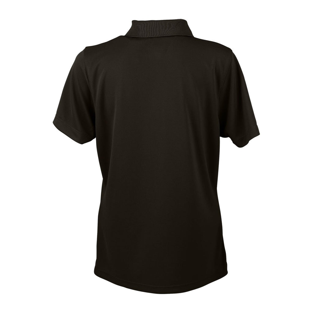 Vantage Women's Brown Omega Solid Mesh Tech Polo