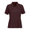 Vantage Women's Deep Maroon Omega Solid Mesh Tech Polo