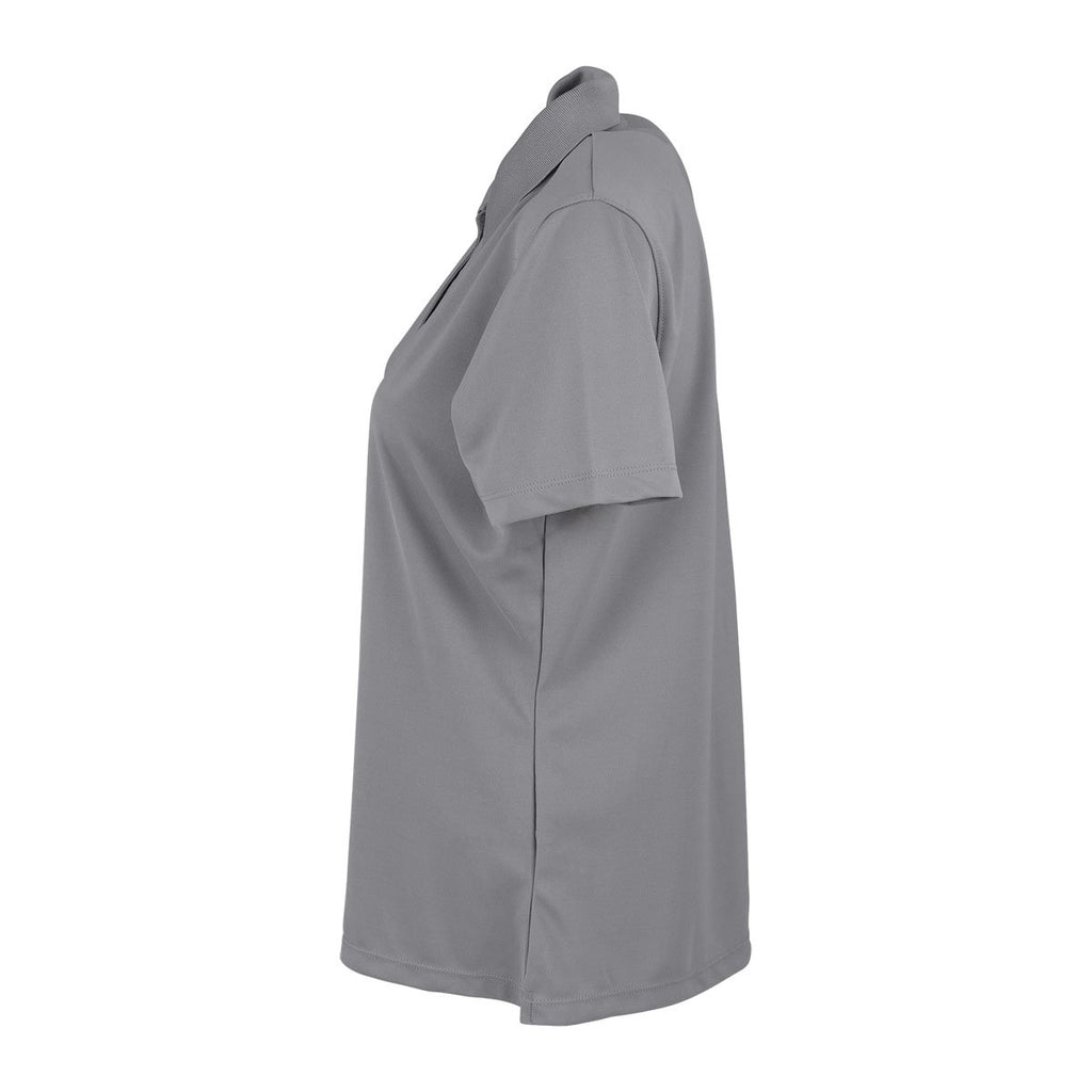 Vantage Women's Grey Omega Solid Mesh Tech Polo