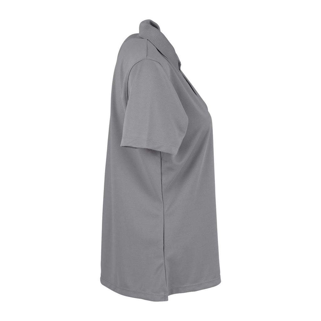 Vantage Women's Grey Omega Solid Mesh Tech Polo