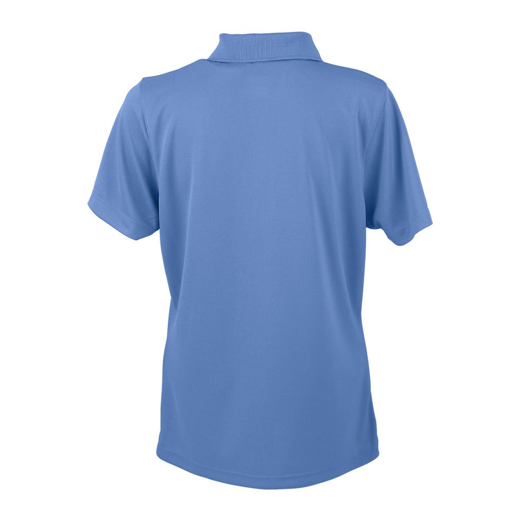 Vantage Women's Island Blue Omega Solid Mesh Tech Polo