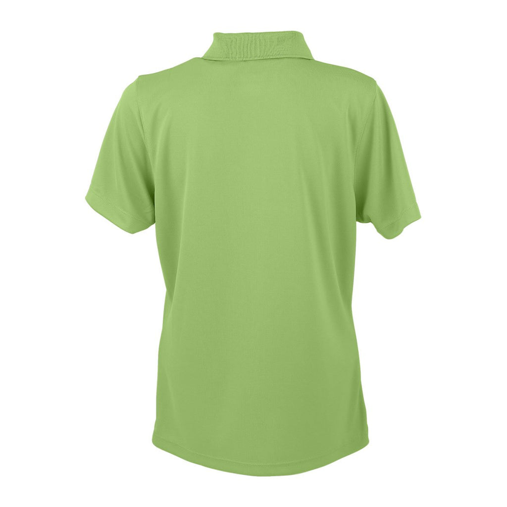 Vantage Women's Lime Omega Solid Mesh Tech Polo