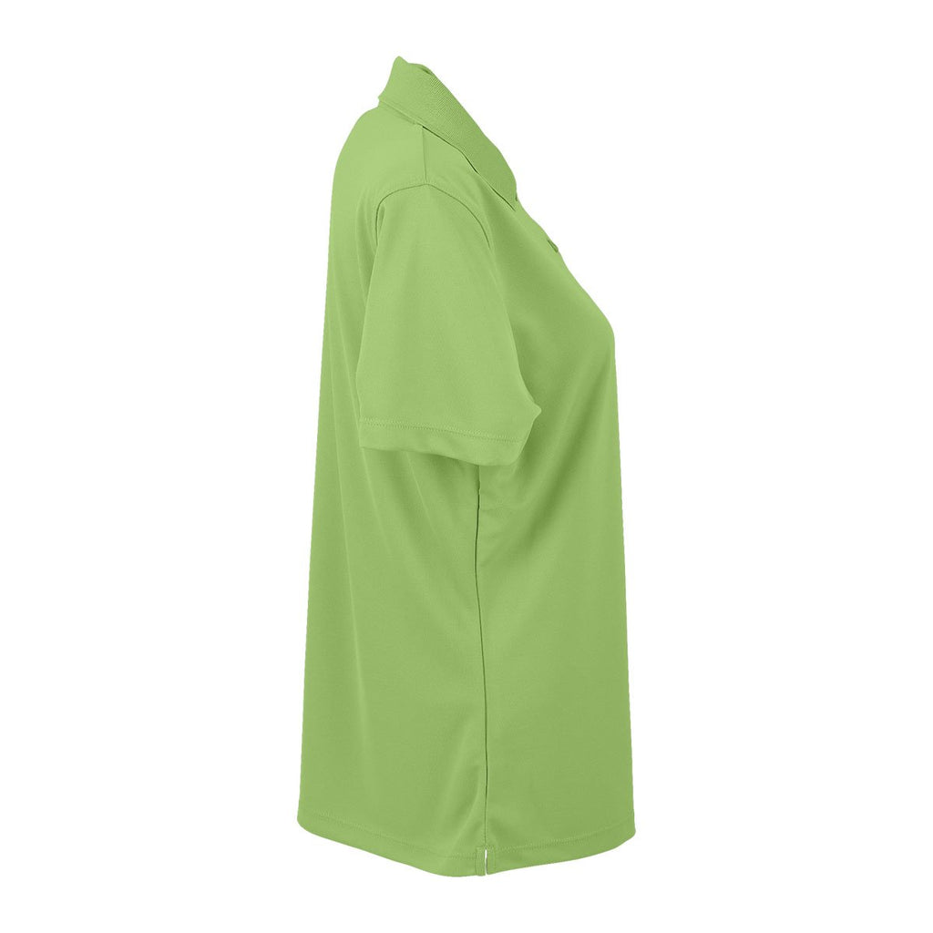 Vantage Women's Lime Omega Solid Mesh Tech Polo