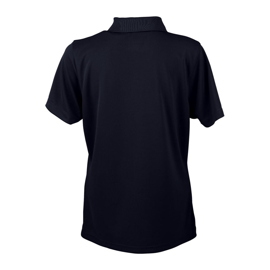 Vantage Women's Navy Omega Solid Mesh Tech Polo