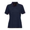 Vantage Women's Navy Omega Solid Mesh Tech Polo