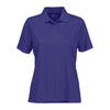 Vantage Women's Purple Omega Solid Mesh Tech Polo