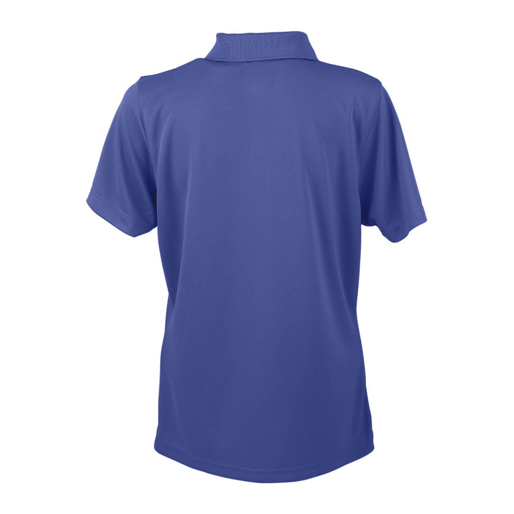 Vantage Women's Royal Omega Solid Mesh Tech Polo