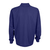 Vantage Men's Royal Omega Long Sleeve Solid Mesh Tech Polo