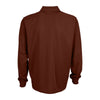 Vantage Men's Sport Red Omega Long Sleeve Solid Mesh Tech Polo