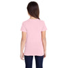 LAT Girl's Pink V-Neck Fine Jersey T-Shirt