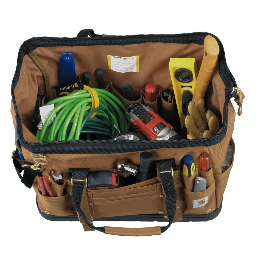 Carhartt Brown Legacy 18 Tool Bag with Molded Base - S16