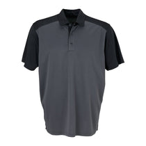 Vantage Men's Black/Dark Grey Two-Tone Polo